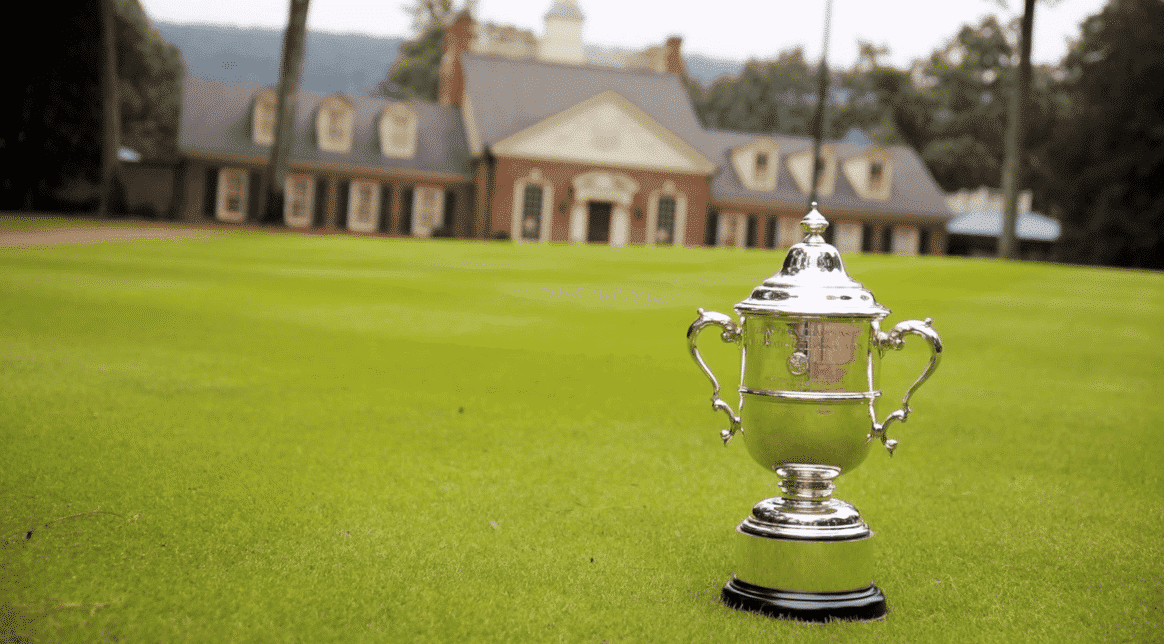 USWO Trophy in front of the Shoal Creek Clubhouse