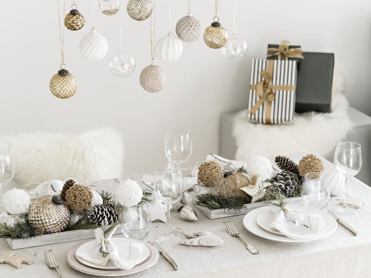 Create beautiful tablescapes in white this holiday season