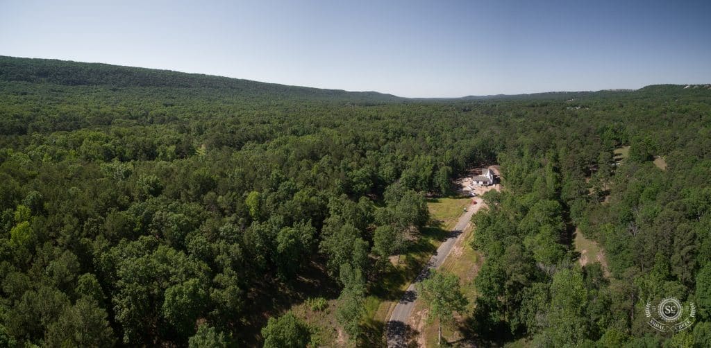 Wide Aerial Panorama of Shoal Creek's Troon area in development