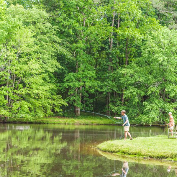 Three boys fishing